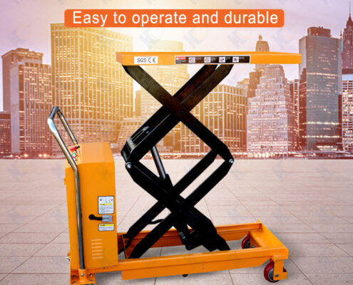 scissor lift table trolley